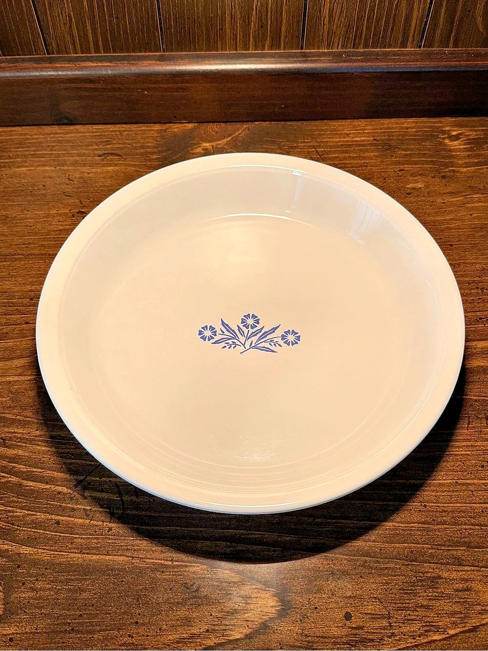 Corning Ware P-309 Floral Dinner Plate Cream & Blue